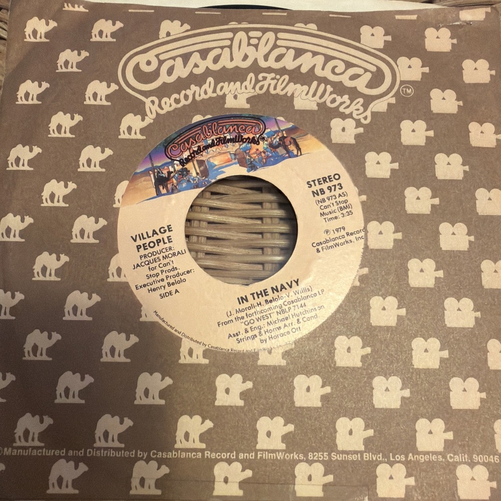 45RPM Village People ~ In The Navy / Manhattan Woman 1979 Disco NM Casablanca